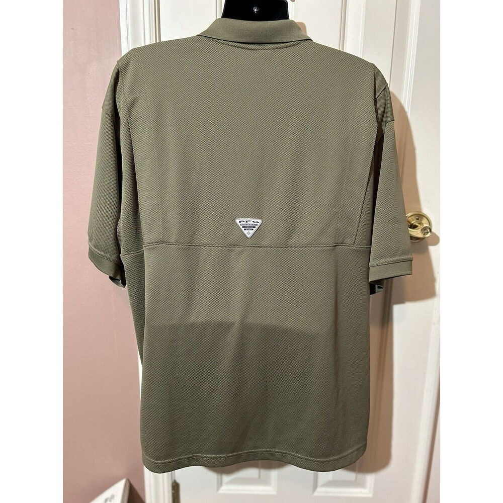 Columbia PFG Omni Shade Polo Mens Size XL Green Polyester Vented - Picture 4 of 9